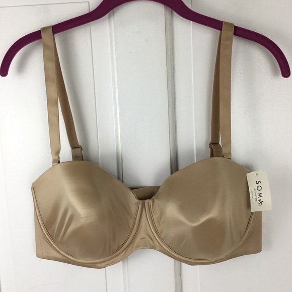 Soma Vanishing Strapless Bra 36 DDD Warm Amber NWT - Picture 1 of 5